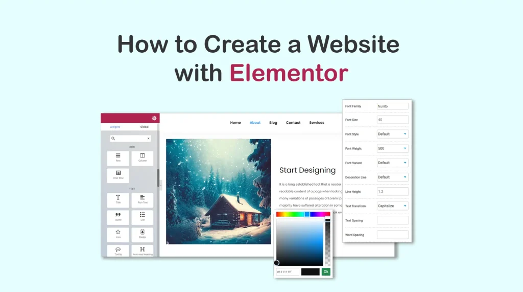 How to create a website with Elementor