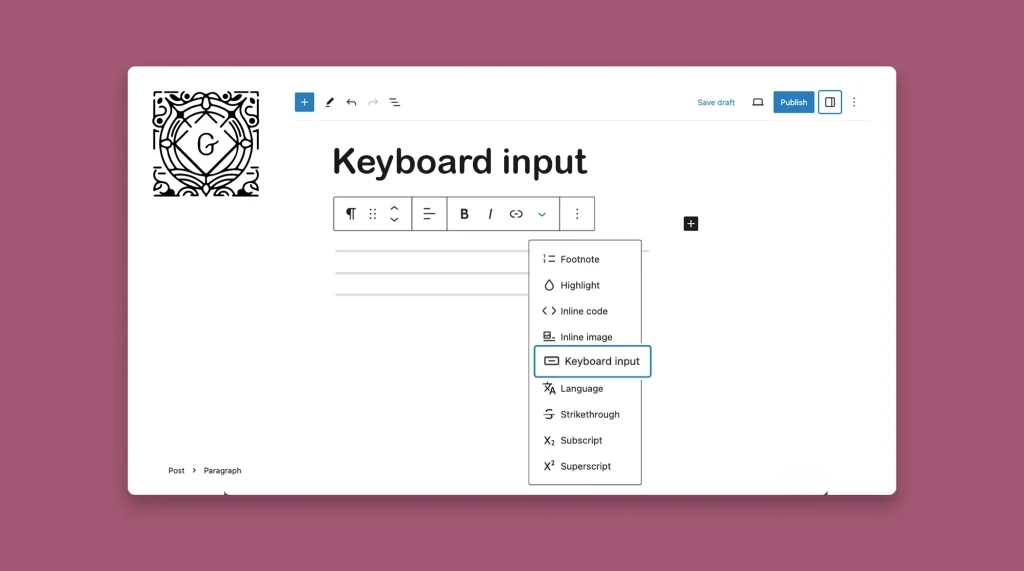 How to Use the Gutenberg Keyboard Input Feature in WordPress