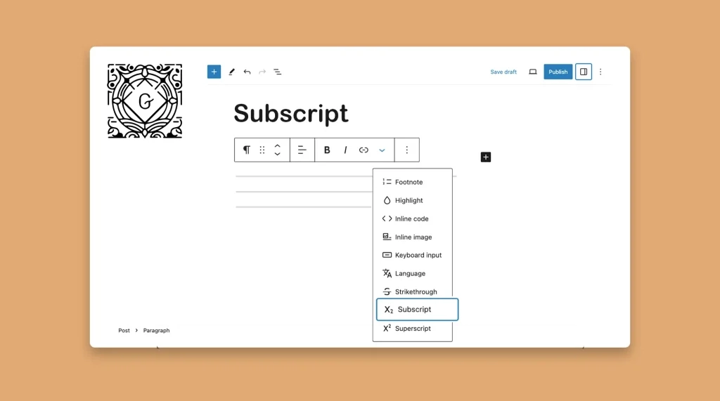 How to Use Subscript in WordPress Posts and Pages