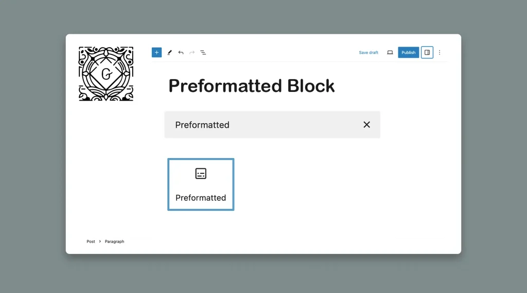 How to Use the WordPress Preformatted Block