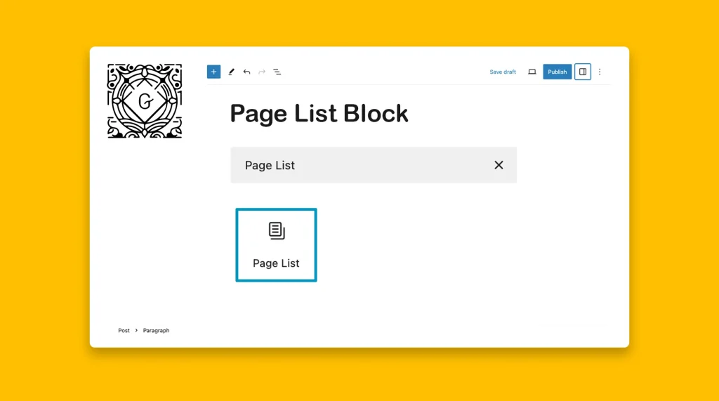 How to Use the WordPress Page List Block to Display Web Pages
