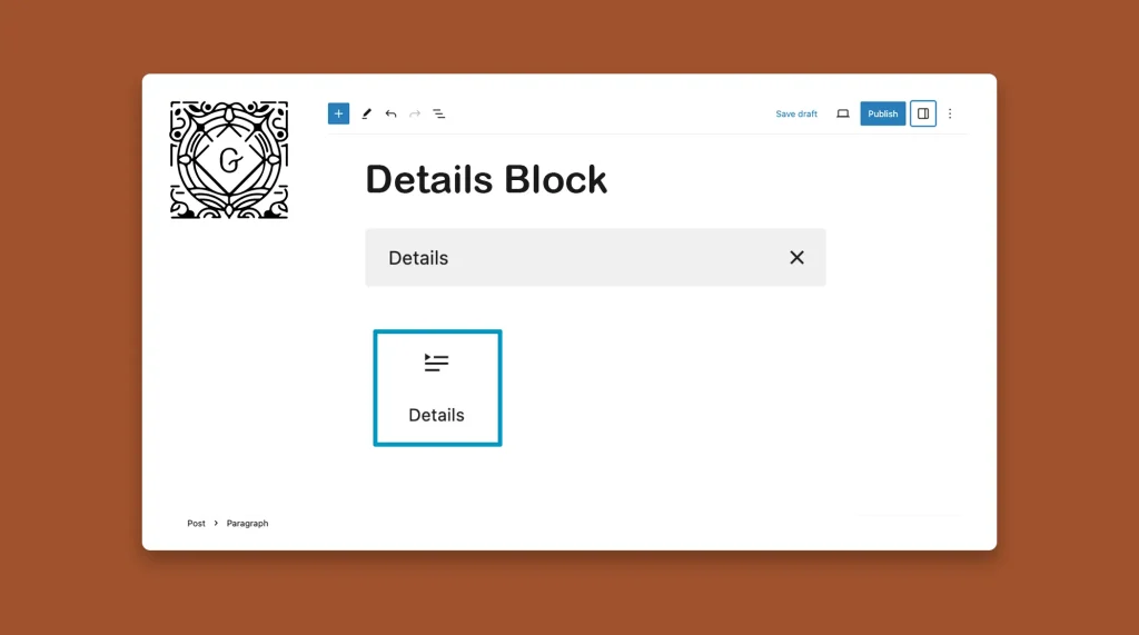 How to Use the WordPress Details Block