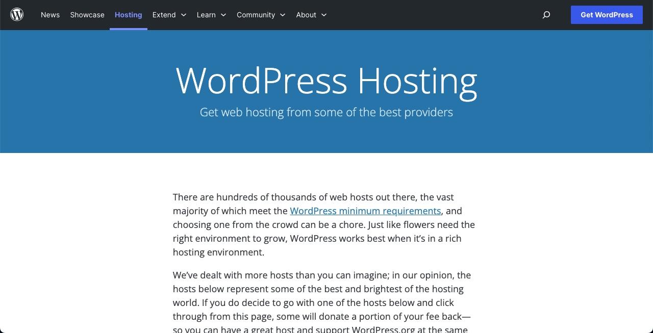 WordPress Web Hosting Provider