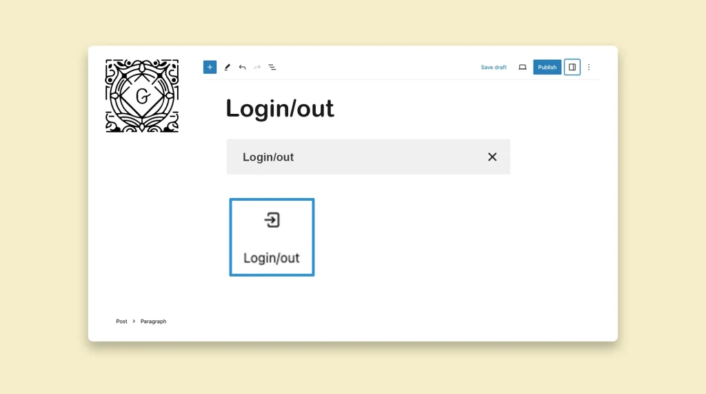 How to Use the WordPress Login/Out Block