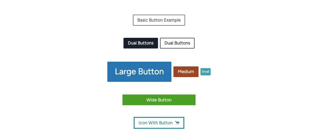 Advanced Button Block of the Kadence Blocks plugin