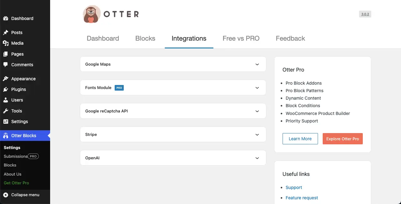 Integrations of Otter Blocks